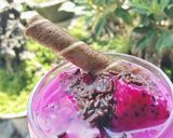 Foto langkah ke 5 dari resep Dragon Sandmilk | Buah Naga 🍨.