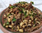 A picture of step 6 of Lobia Qeema (black eyed beans with mince).