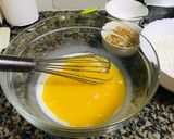 A picture of step 4 of Coconut bread with lemon glaze🤤🤤.