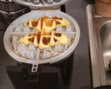A picture of step 2 of Easy Croffles (crossaints in waffle iron).