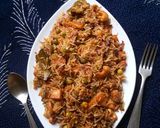 A picture of step 28 of #tiffin box# shahi veg biryani pulao.