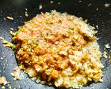 A picture of step 2 of Mumbai famous misal pav.
