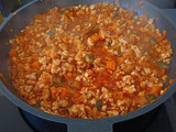Lasaña de berenjena con carne picada