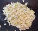 A picture of step 2 of Filipino Beef Giniling.