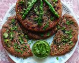 A picture of step 5 of Potato Peas Stuffed Jowar Flour Paratha. Smart, Spicy And Super.