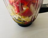A picture of step 1 of Canary Island red mojo sauce.