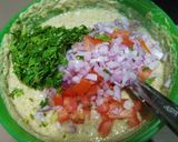 A picture of step 2 of Moong dal chilla.