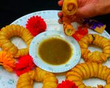A picture of step 12 of Chinese samosa.