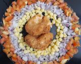 A picture of step 3 of Cheese Dahi Bhalla Chaat.