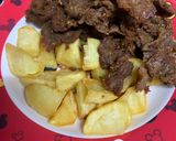 Foto langkah ke 4 dari resep Dendeng Balado Kentang.