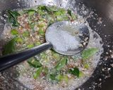 A picture of step 5 of Suran ki sukhi bhaji.