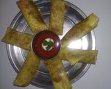 A picture of step 7 of Veg mayonnaise spring roll.
