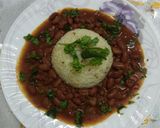 A picture of step 5 of Rajma masala red kidney beans curry.