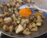 A picture of step 4 of Sweet potato sabji.