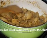 A picture of step 12 of Methi chicken.