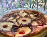 Foto del paso 8 de la receta Pastel de leche con manzana (en sartén)