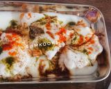 A picture of step 5 of Dahi Vada / Dahi Bhalla.