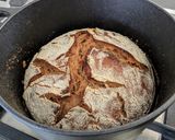 A picture of step 12 of No-knead rustic sourdough bread.