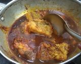 A picture of step 5 of Bengali Recipes Dhanya Patta Aar Kacha Lonka Rui Mach.
