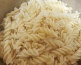 A picture of step 1 of My Nice Light Mozzarella pasta &sprinkled Parmesan Cheese grated.