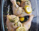 A picture of step 1 of Roast chicken with Lemon and Rosemary.