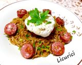 Pas rețetă Noodles de pui cu ou poșat și cârnați prăjiți- ChickenNoddles 2 fotografie