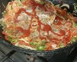 A picture of step 8 of Tikka macroni.