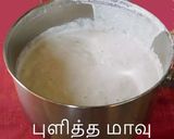 A picture of step 5 of Idli with oats and veggies, sambar.