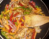 A picture of step 5 of Cous cous and Chicken stir fry.