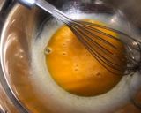 A picture of step 1 of Lotus biscoff strawberry Swiss roll cake.