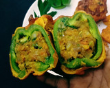 உருளைகிழங்கு மசாலா ஸ்டப்ட் குடை மிளகாய் பஜ்ஜி(stuffed capsicum bajji recipe in tamil) ரெசிபி ஸ்டேப் 7 புகைப்படம்