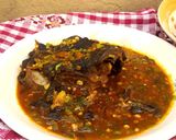 A picture of step 6 of Traditional Goatmeat Okra Soup.