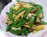 甜豆炒玉米筍的食譜步驟2照片
