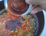 A picture of step 3 of Fusilli Pasta with Arrabbita sauce.
