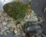 A picture of step 1 of Chole palak biriyani.