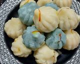 A picture of step 8 of Blue Pea Cranberry Ukdiche Modak.