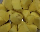 A picture of step 1 of Aloo tinda masala.