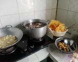 Hình bước làm 4 của món Miến Phát tài chay (tóc tiên)