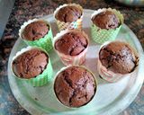 A picture of step 5 of Eggless Ragi flour choco lava cupcake.