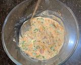 A picture of step 3 of Rava & Rice Vegetable Chilla.