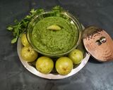 A picture of step 4 of Amla and coriander chutney.