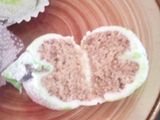 حلوة الفاكهة خوخ وتفاح