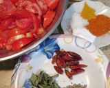 A picture of step 1 of Timater ki chutney.