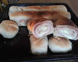 Foto del paso 9 de la receta: Pan casero relleno de jamón y queso 😱