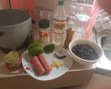 Foto del paso 1 de la receta: Paté de salchichas y frijoles negros