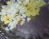 A picture of step 1 of Chicken Aloo Roll.