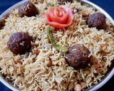 A picture of step 13 of Beef kofta and chana pulao.