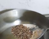 A picture of step 3 of Sev bhaji.