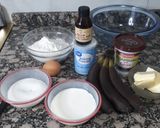 Foto del paso 1 de la receta: Muffins de banana rellenos de dulce de leche
