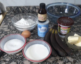 Foto del paso 1 de la receta: Muffins de banana rellenos de dulce de leche